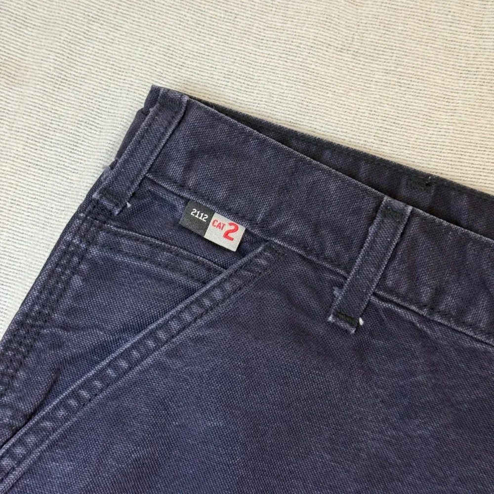 Carhartt Work Pants Men 42x34 Navy FR Flame Resistant Canvas Lot of 2 FRB159-DNY